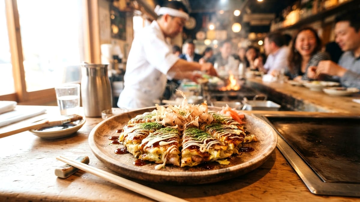 Japanese Okonomiyaki (Savoury Pancake)