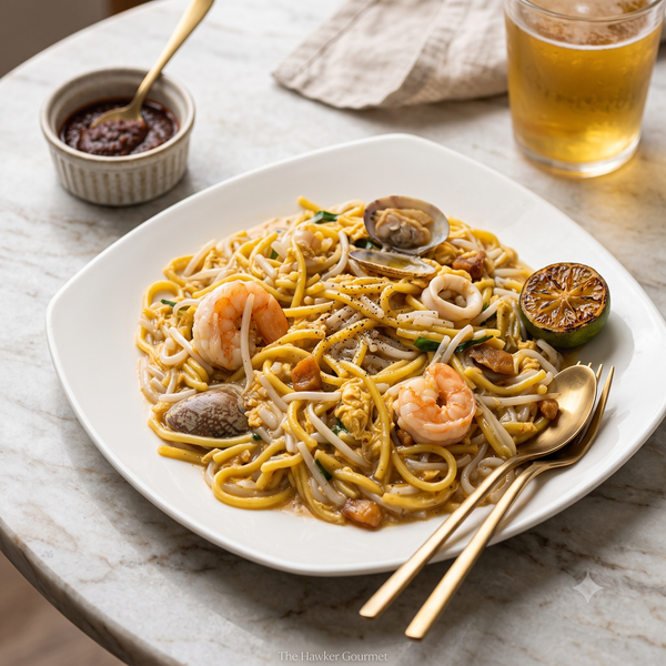 Singapore Hokkien Mee (Hokkien Prawn Noodles)