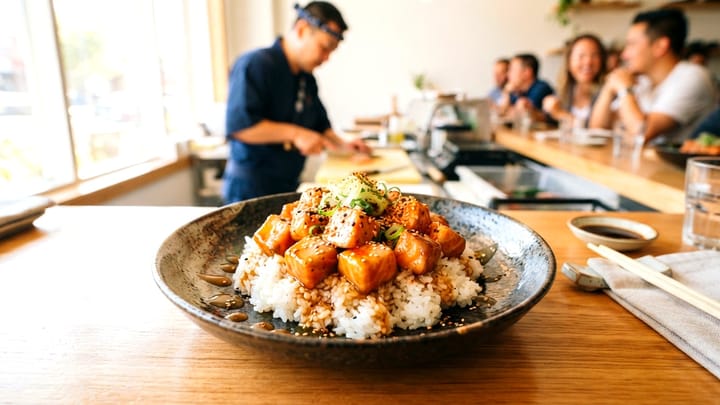Miso-Butter Salmon Rice Bowl